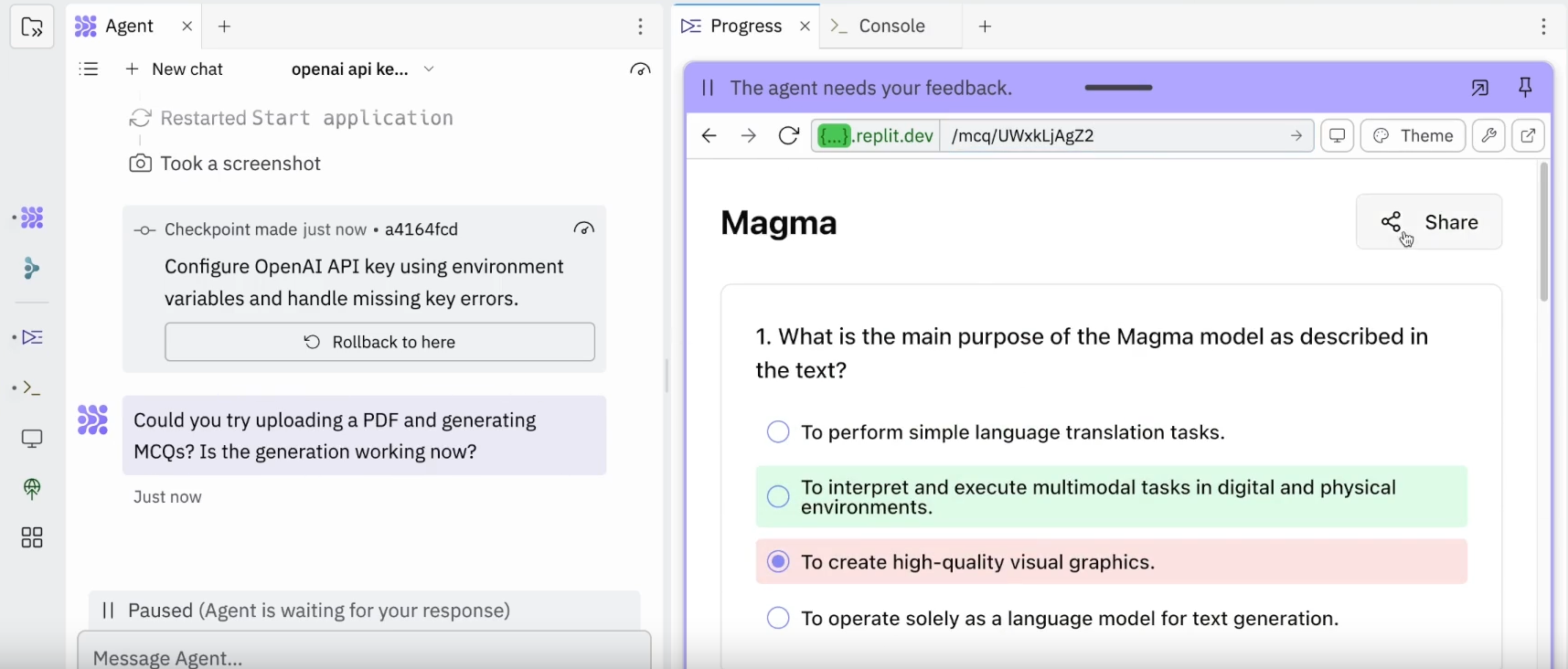 Replit Agent Share Quiz
